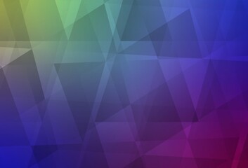 Light Multicolor vector abstract mosaic pattern.