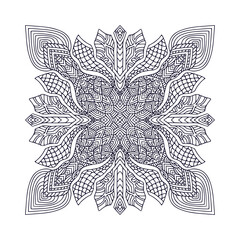 Ornamental bohemian Mandala. Tattoo art design