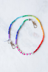 Colorful Beaded Mask Holder