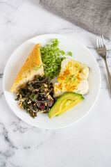 White Fish with Avocado and Noodles