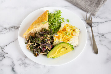 White Fish with Avocado and Noodles