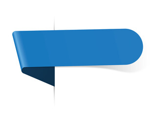 blue bookmark banner for any text on white background
