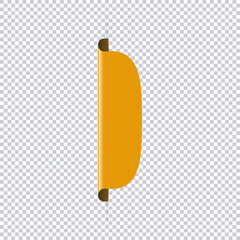 orange bookmark banner for any text on transparent background