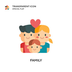 Obraz na płótnie Canvas Family vector icon. Flat style illustration. EPS 10 vector.