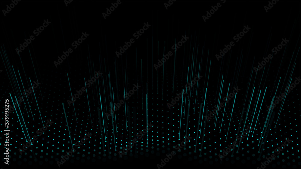 Aufkleber abstract technology particle background. big data, artificial intelligence, music hud. blockchain an
