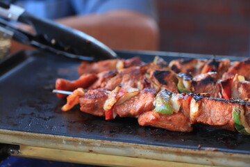 Meat on the grill