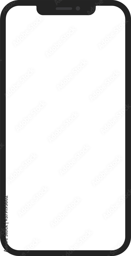 Fototapete new vector smartphone template for web interface, app demo mockup. no frames and blank screen on tra