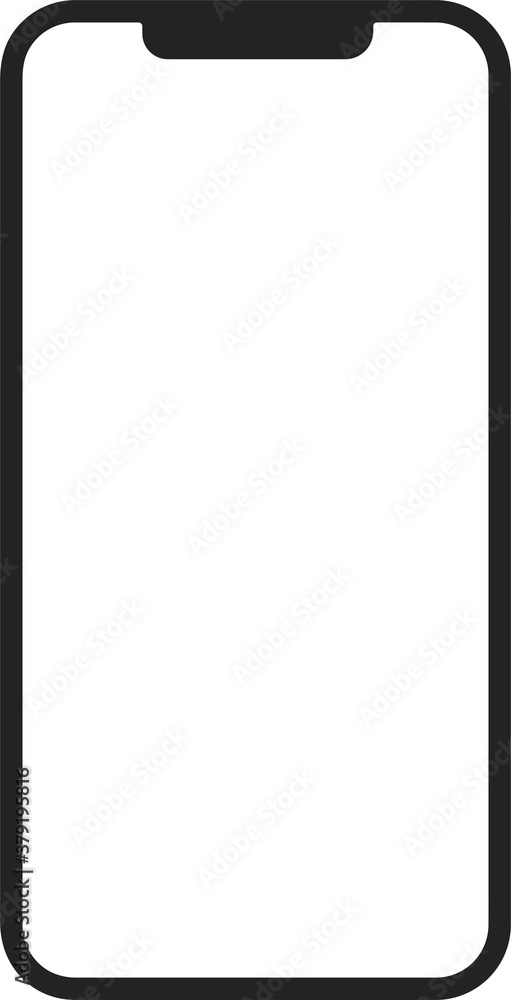 Fototapete new vector smartphone template for web interface, app demo mockup. no frames and blank screen on tra