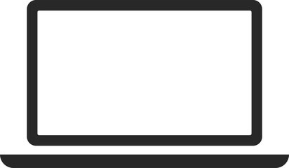 Laptop computer or notebook computer flat icon for apps and websites
