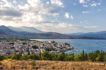 Fototapeta na wymiar Marvelous town of port town of Galaxidi, close to ancient Greek sanctuary Delphi