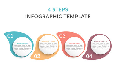 Fototapeta na wymiar Infographic Template with 4 Steps