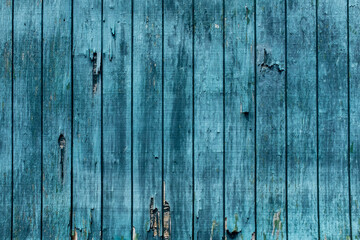 Old weathered blue wood