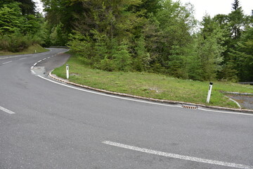 Straße, Bergstraße, Nassfeld, Nassfeldpass, Passstraße, Bergstraße, Kehre, Kurve, steil,...