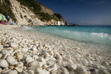 Fototapeta na wymiar Magnificent beach on the Greek Island of Lefkada