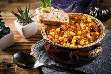 Mexican chili con carne.