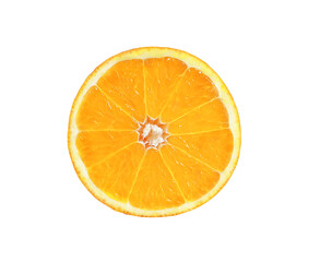 slice of ripe tangerine on white background