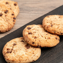 Cookies on a black kitchen board
