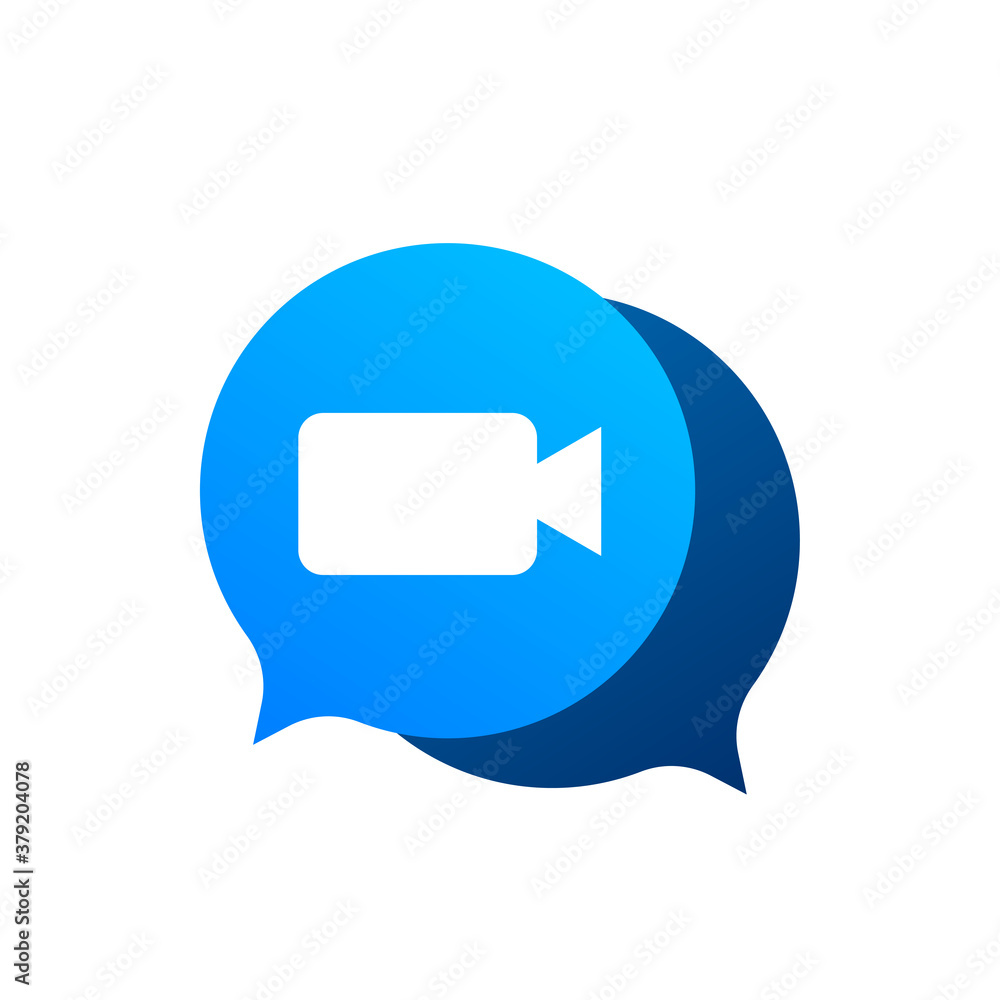 Poster incoming video call on laptop. laptop with incoming call, man profile picture and accept decline but
