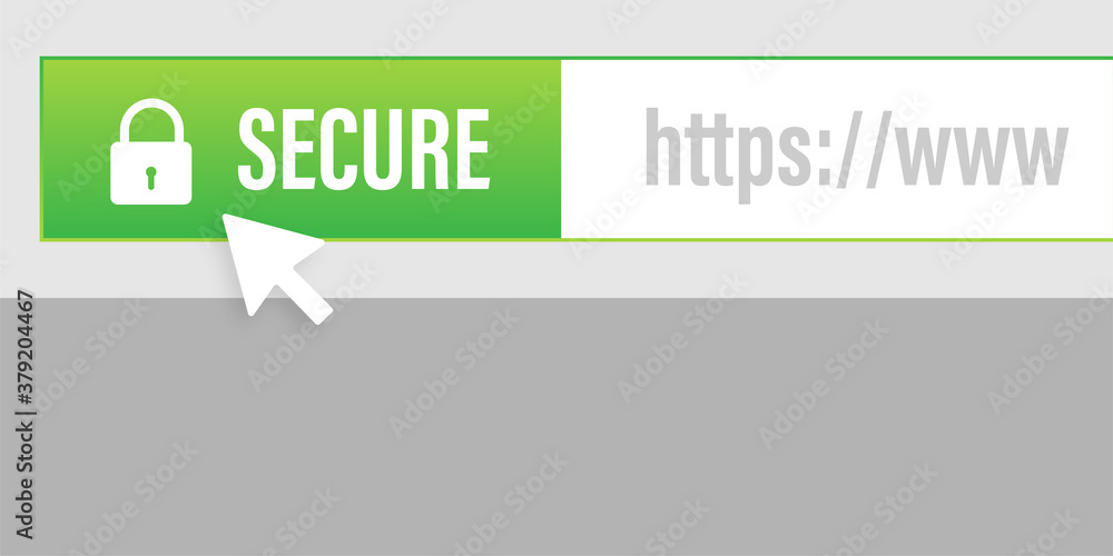 Poster secure connection icon vector illustration isolated on white background, flat style secured ssl shie