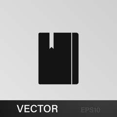 notebook vector icon. Education, academic degree. Signs, outline symbols collection, simple icon for websites, web design, mobile app