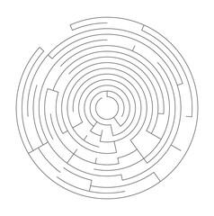Vector maze template. Blank black and white labyrinth isolated on white background. Preschool printable educational activity or game sample. .