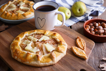 galette with pear and brie cheese