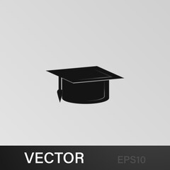 graduation cap icon. Education, academic degree. Signs, outline symbols collection, simple icon for websites, web design, mobile app