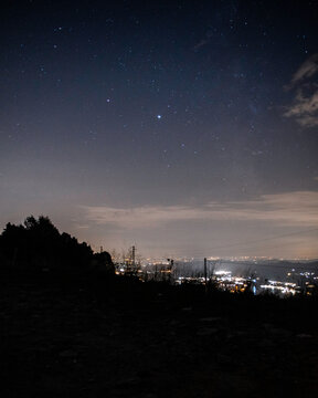 Foto notturno scattata al Mottarone, Stresa (VB), Piemonte, Italia.