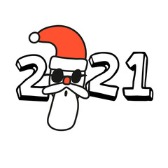 Party inscription new year 2021.