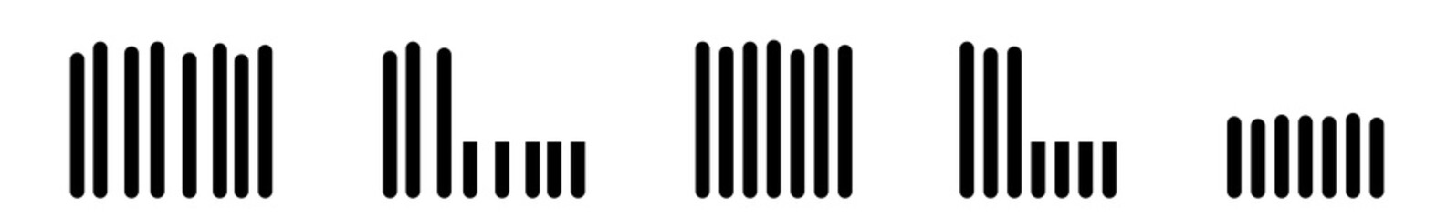 Grass Icon Black | Lawn Illustration | Mow Symbol | Mowing Meadow Logo | Cut Sign | Isolated | Variations