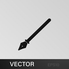 fountain pen nib icon. Education, academic degree. Signs, outline symbols collection, simple icon for websites, web design, mobile app