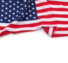 Obraz premium USA flag on white
