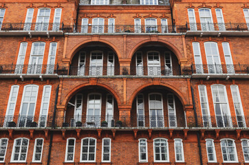 Historic red brick houses of London