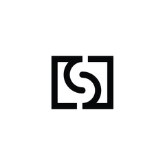 s or ss initial based letter icon logo minimalist modern logo design template