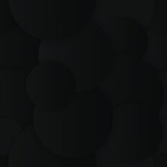 Abstract black circles layers on a dark background paper. Seamless pattern. Vector illustration for business flyers template, web design, book covers, print pattern, etc.