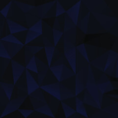Fototapeta premium Polygonal black face on a black background. Low poly design. Creative geometric pattern.