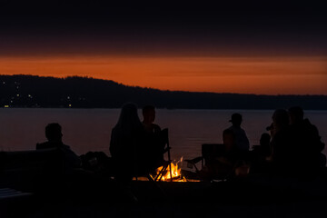 Fototapeta na wymiar Sunset over Puget Sound