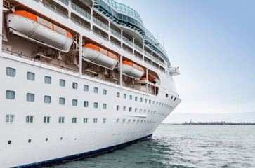 Close-up of cruise ship – Auckland, North Island, New Zealand