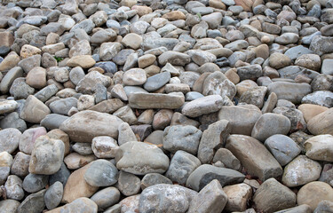 Texture of stones taken to the ground