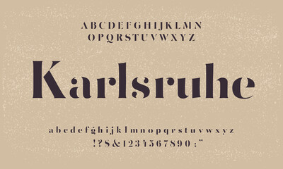 Karlsruhe elegant alphabet, ideal for fashion design and luxury boutique graphics.