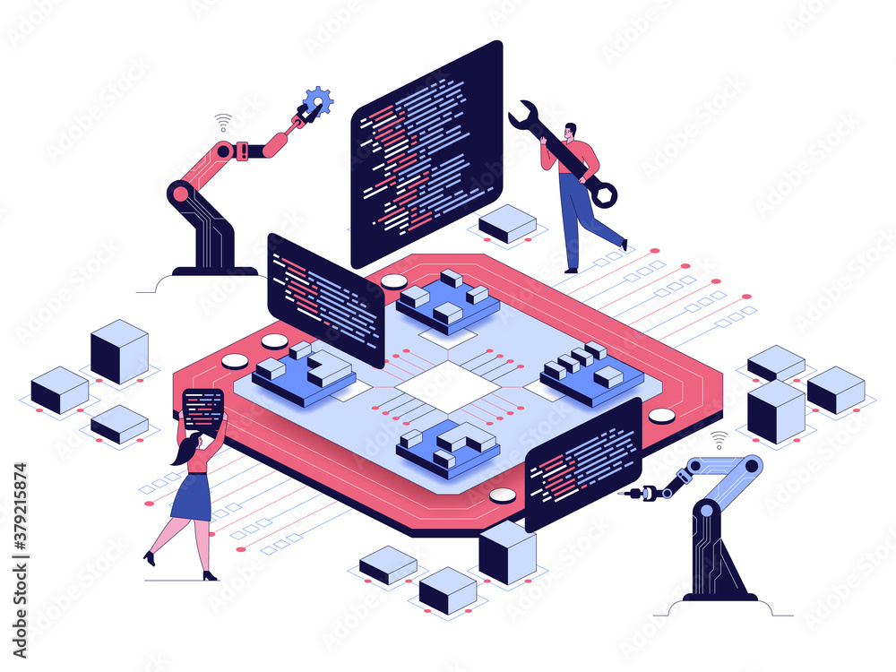Poster programming and software development concept