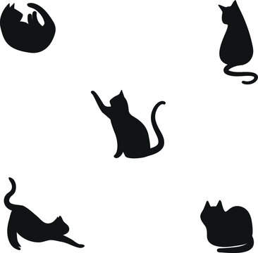 Different Cat Silhouettes