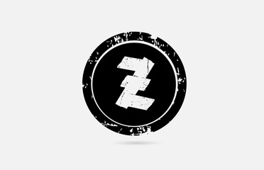 Fototapeta premium vintage Z alphabet letter logo icon template in black and white. Creative design for company and business