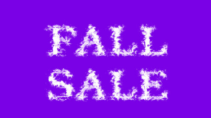 Fall Sale cloud text effect violet isolated background. animated text effect with high visual impact. letter and text effect. 