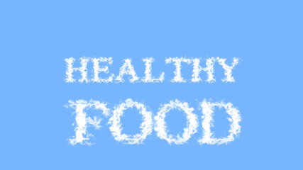 Naklejka na ściany i meble Healthy Food cloud text effect sky isolated background. animated text effect with high visual impact. letter and text effect. 