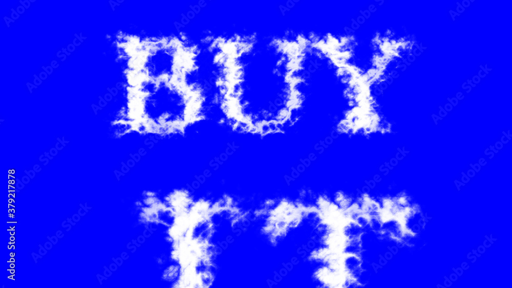 Aufkleber buy it cloud text effect blue isolated background. animated text effect with high visual impact. let