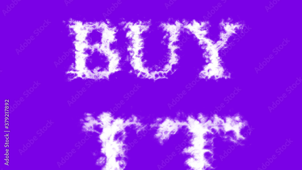 Aufkleber buy it cloud text effect violet isolated background. animated text effect with high visual impact. l