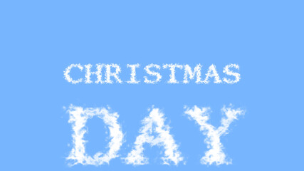 Christmas Day cloud text effect sky isolated background. animated text effect with high visual impact. letter and text effect. 