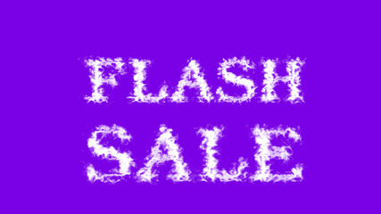 Flash Sale cloud text effect violet isolated background. animated text effect with high visual impact. letter and text effect. 