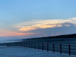 Obraz premium sunset at the pier